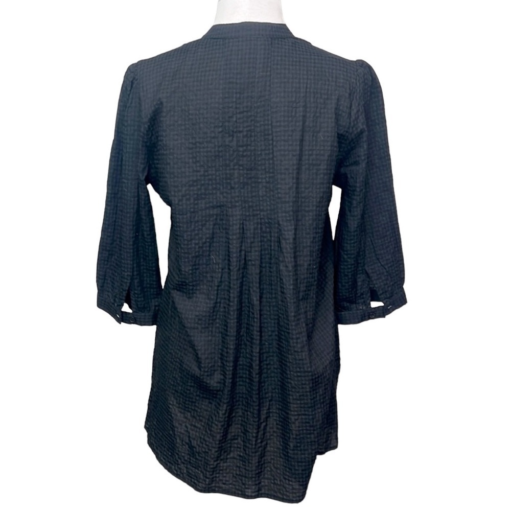 Nicolette Blue Square Design Blouse - Picture 3 of 5